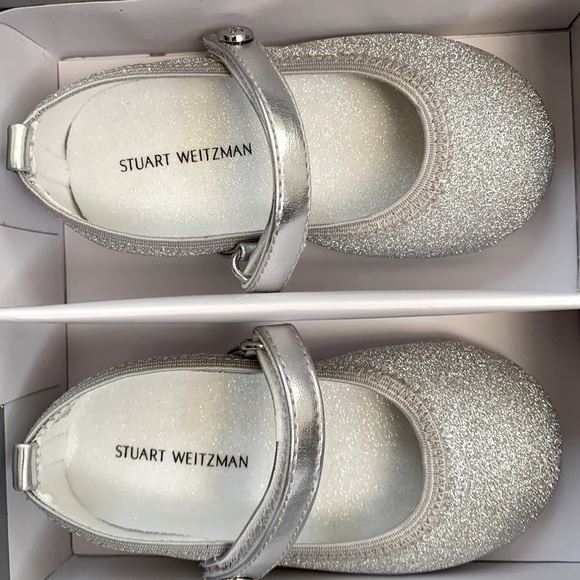 Stuart Weitzman Silver Baby Dancer Shoe - Picture 6 of 9